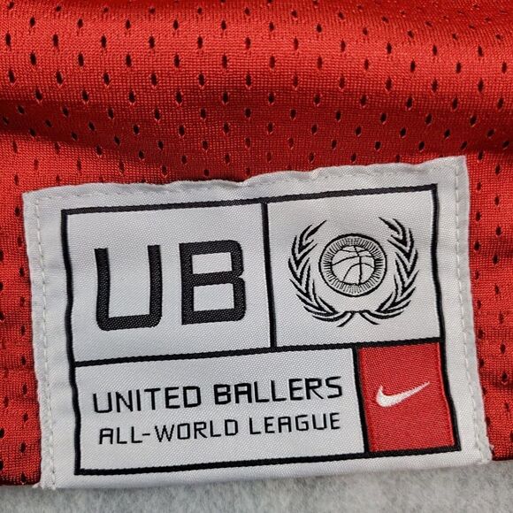 Vtg Nike Jersey Mens Large Red United Ballers Steve Nash 13 Warm Up Button Front - Picture 2 of 10